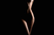 © eugenepartyzan - Nude Woman in the Dark. Beautiful Sexy Naked Girl. Silhouette