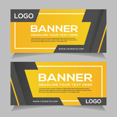 Wall Mural - Template of web banners with diagonal elements. Universal design for advertising business, travel, food and othe. Photo of a mosaic for a sample.