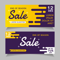 Wall Mural - Vector banner design template, online banner, invitations, gift cards, flyers brochures, cover page, sale promotion, background with white space for logo and text Vector