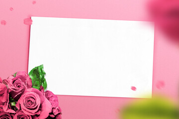 Wall Mural - Valentines Day. Empty space for copy space