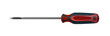 Professional realistic screwdriver with a plastic red handle. Hand metal tool isolated. Cruciform, slotted for repair and construction. png