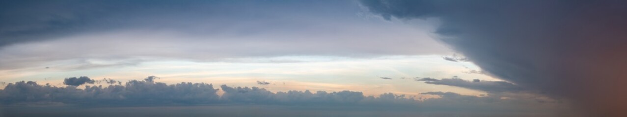 Wall Mural - fantastic thunderclouds at sunrise