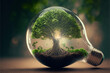 © erika8213 - World environment and earth day concept with tree growing in a lightbulb. Eco friendly enviroment