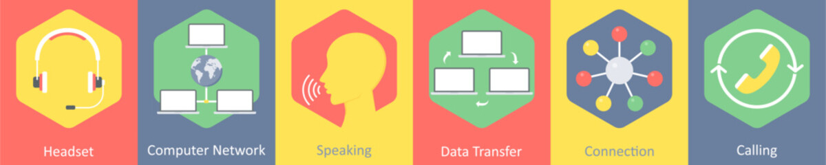 headset, computer network, speaking