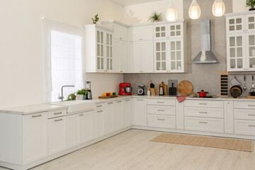 Sticker - Beautiful kitchen interior with stylish modern furniture