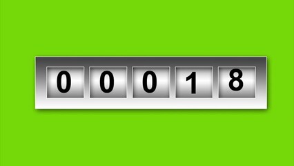 Mechanical Meter Reading Animation Graphics in Green Screen