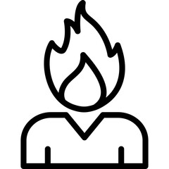 Poster - Burning Icon