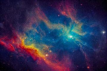 Wall Mural - background with space, generative ai illustration