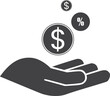 © kaif - Finance icon, financial investment icon black vector