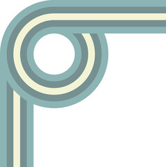Aufkleber - Abstract retro line, digital lines and circles, design70s, vector.