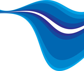 Aufkleber - blue lines and stripes, wave, element for design