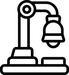 Sticker - Desktop lamp icon outline vector. Class child. Study safety