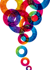 Aufkleber - abstract design circles background. vector