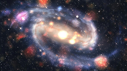 Poster - Cosmic space and stars, cosmic abstract background. Beautiful Galaxy.