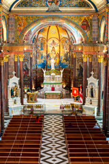 Interior of the Sanctuary of St. Joseph. City of Belo Horizonte. Minas Gerais state. Brazil. Santuário de São José