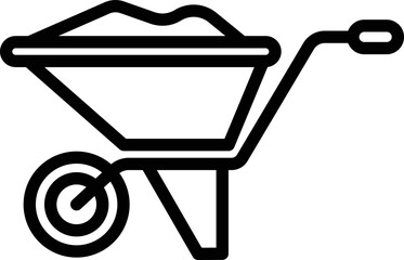 Wall Mural - Wheelbarrow Vector Icon
