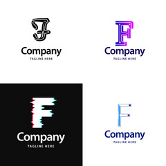 Wall Mural - Letter F Big Logo Pack Design Creative Modern logos design for your business