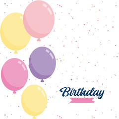 Sticker - Happy Birthday To you Balloon background for party holiday birthday promotion card poster