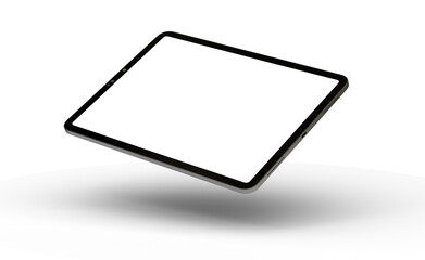 Wall Mural - tablet pc - Modern black tablet computer isolated on white background.