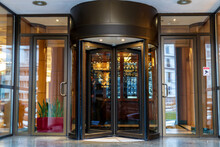 Revolving Door At The Entrance To The Building