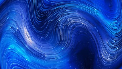 Canvas Print - Swirl blue line flowing. Data, abstract background, 3D animation