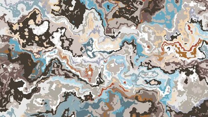 Wall Mural - Abstract blue and brown pastel colorful marble, mix liquid color texture. Modern background animation