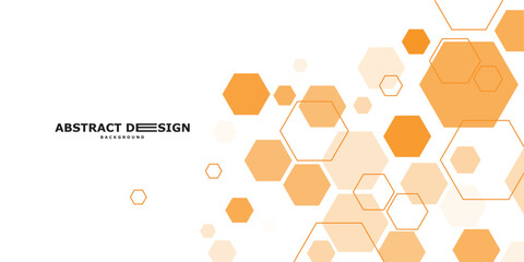 Aufkleber - Abstract hexagon frame for futuristic banner template. Technology background design