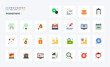 © Muhammad - 25 Investment Flat color icon pack