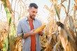 © Serhii - Farmer in field checking on corncobs