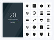 20 Security Solid Glyph icon for presentation