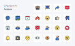 © Muhammad - 25 Facebook Line Filled Style icon pack