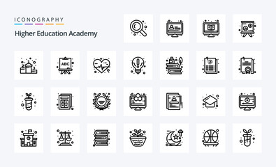 Wall Mural - 25 Academy Line icon pack