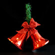 christmas bell with red ribbon