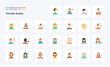 © Muhammad - 25 Female Avatar Flat color icon pack