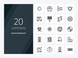 20 Science Outline icon for presentation