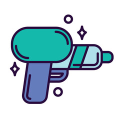 Sticker - Isolated cute water gun toy icon Vector illustration