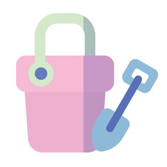 Sticker - Isolated cute sand bucket toy icon Vector illustration