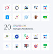 © Muhammad - 20 Startups And New Business Flat Color icon Pack like secure lock focus group account building