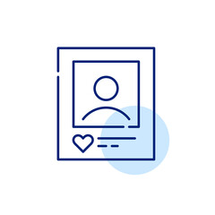 Wall Mural - social media user avatar. pixel perfect, editable stroke line icon