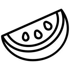 Wall Mural - watermelon outline icon