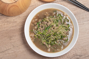 Wall Mural - Stir Fried Sunflower Sprouts with Minced Pork