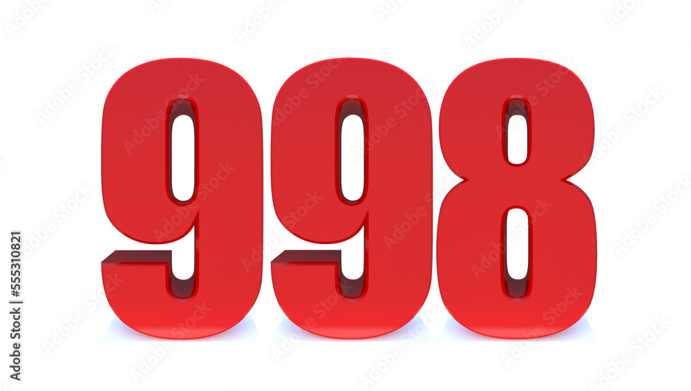 998 number Stock Illustration | Adobe Stock