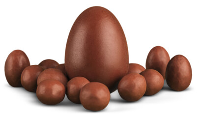 Poster - Chocolate Easter eggs. Christian concept