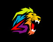 lion head mascot illustration
