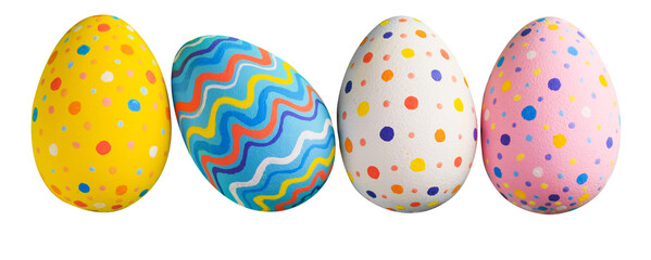 Canvas Print - Easter eggs painted in different colors