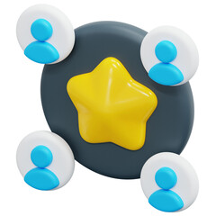 Sticker - membership 3d render icon illustration