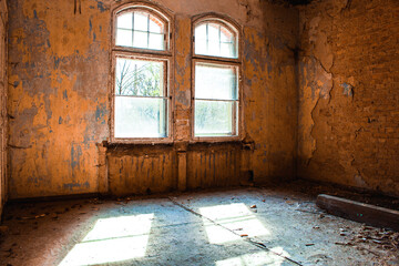 old windows in a lost place