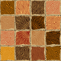 Fototapete - Vector ethnic tribal native pattern. Seamless art image.