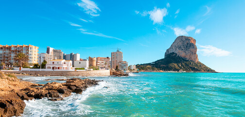 Wall Mural - panorama of Calpe,  costa blanca,  Alicante province in Spain