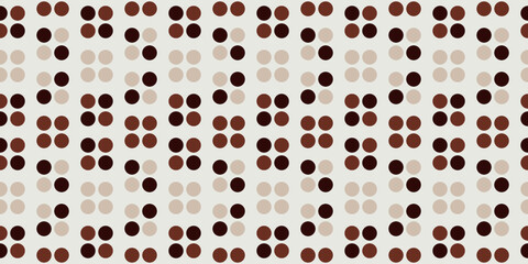 Leinwandbilder - Coffee background circles. Seamless pattern for print and decor. Suitable for textiles and packaging, seamless prints. Seamless brown coffee wallpaper.